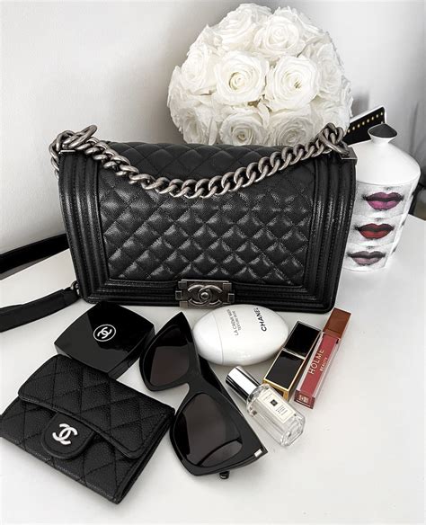 chanel boy small wallet review|chanel black boyfriend bag.